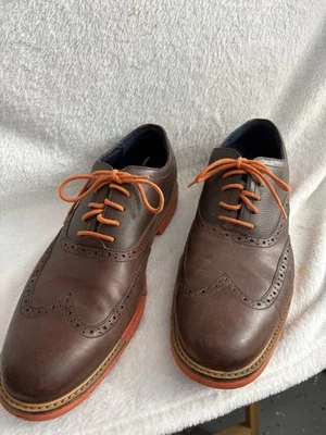 MENS COLE HAAN BROWN /ORANGE WINGTIP SIZE 10.5 MADE IN VIETNAM GREAT JONES  - Image 1 of 3