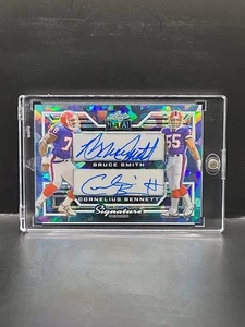 2024 Leaf Metal Sig Series - Bruce Smith / Cornelius Bennett Blue Ice Auto #1/1 - Picture 1 of 3