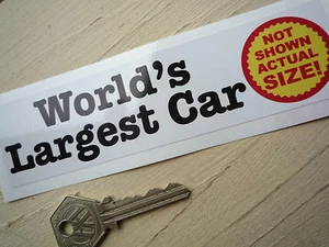 Worlds Largest Car-Not Shown Actual Size! sticker Pedal Smart Micro Bubble Car  - Picture 1 of 1
