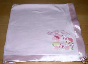 New First Moments Pink Blanket Sweet Girl w/ Flowers - Picture 1 of 1