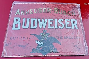 Budweiser Blechschild "Bottled at the Brewery" 15 x 12 cm 15" x 12" NEU - Bild 1 von 3