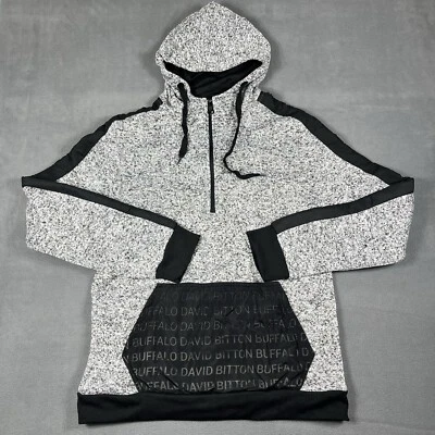 Buffalo David Bitton Hoodie Mens M Gray Hoodie 1/2 Zip Soft Fleece Pullover - Image 1 of 4