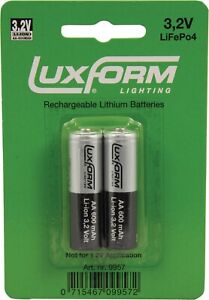 Luxform Lighting AA Rechargeable Battery 600 mAH L-ion 3.2V Pack of 2