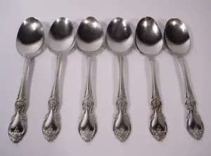 Oneida Community Louisiana 6 Stainless Oval Soup Spoons 6 7/8" - Picture 1 of 5
