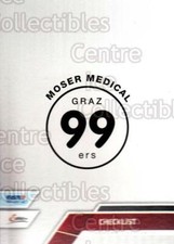 2011-12 Erste Bank Eishockey Liga EBEL #293 Moser Medical Graz 99ers, Checklist