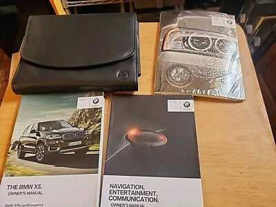 BMW X5 2016 juego manual del propietario con suplementos de guía de navegación y estuche OEM Foto 1 de 3