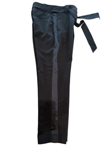 H&M Women's Tuxedo Black Trousers with belt , size 4 - Picture 1 of 14