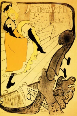 JANE AVRIL JARDÍN DE PARIS CAN-CAN BAILARINA 1893 POR LAUTREC VINTAGE PÓSTER REPRO Foto 1 de 3