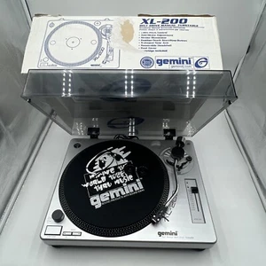 GEMINI XL-200 BELT DRIVE MANUAL TURNTABLE IN BOX - TESTED ***READ*** - Picture 1 of 24