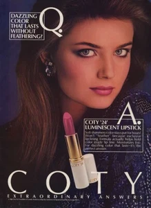 1986 Coty makeup Paulina Porizkova lipstick vintage 1-page MAGAZINE AD - Picture 1 of 1