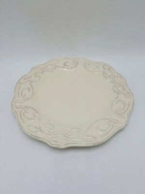 JC Penny Home / Chris Madden "Corvella Ivory" Salad Plate 9 1/8" - Image 1 of 4