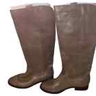Franco Fortini Womens Ontario Riding Boots Brown Leather Knee High Pull On 9