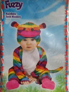 MONKEY RAINBOW SOCK COSTUME FUN WORLD CHILD 50% OFF FINAL SALE ! - Picture 1 of 1