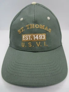 Nuevo con etiquetas Sombrero "St. Thomas Islas Vírgenes de los Estados Unidos" Verde Ajustable - Imagen 1 de 7