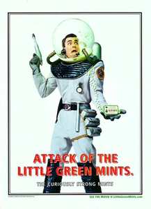 ALTOIDS ADVERTORIAL #33 RARE 2002 OOP ATTACK OF THE LITTLE GREEN MINTS - Picture 1 of 1