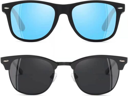 DEMIKOS Sunglasses Men Polarized Sunglasses for Mens Womens Retro Mirror Lens fo