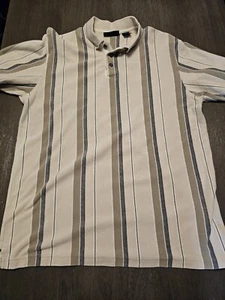 Trader Bay Men's Striped Polo Shirt Size L - Picture 1 of 6