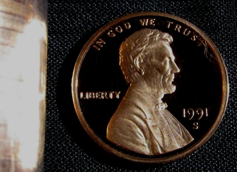 1991-S San Francisco Mint Lincoln Memorial Cent Proof Cover