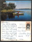 1968 Postcard - Rochester, Michigan - Man in Rowboat 
