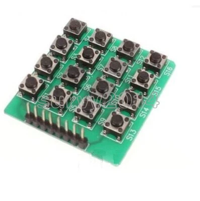 2PCS 4x4 Matrix 16 Keypad 16 Botton Keyboard Module MCU Green Board for Arduino - Image 1 of 4