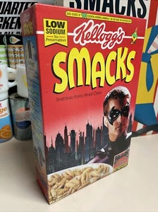 1997 Kellogg’s Smacks Batman & Robin Movie Cereal 17.6oz Full Box Factory Sealed - Picture 1 of 3