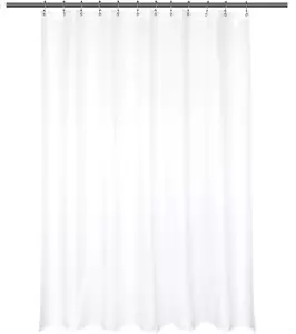 Waterproof Fabric Short Shower Curtain Liner Microfiber 72" W x 66" H - Hotel Qu - Picture 1 of 7
