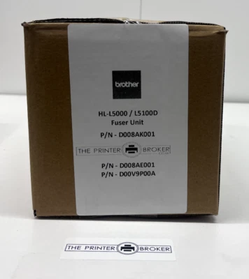 Brother HL-L5000 HL-L5100 Series 220v Fuser Unit D008AE001 D008AK001 D00V9P00A - Image 1 of 4