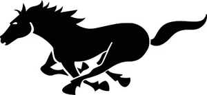   MUSTANG HORSE DECAL FOR CARS - Foto 1 di 1