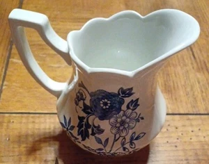 Royal Stafford England Blue & White Pitcher J&G Meakin Cathay Ironstone - Picture 1 of 5