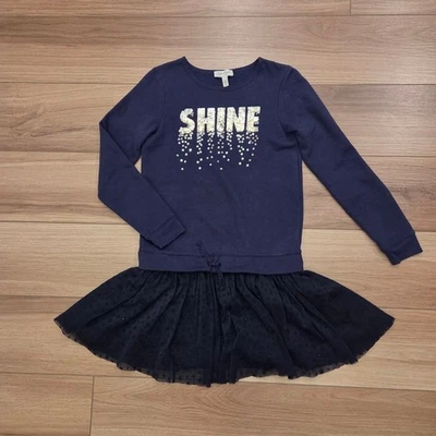 Girls Jessica Simpson Navy Sequin Shine Dress size large - Image 1 of 4
