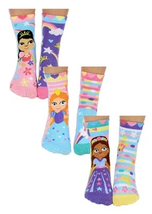 6 Pack Girls Cute Novelty Princess Odd Socks in a Gift Box - Picture 1 of 6