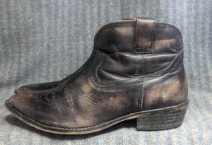 Botas vaqueras occidentales para mujer talla 10 cuero envejecido al tobillo UE 41 Rumania - Imagen 1 de 14