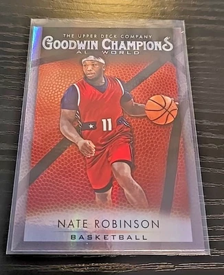2021 Upper Deck Goodwin Champions Nate Robinson 全世界全息银色 SP #GB-4 — 第 1/4 张图片