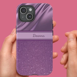 Funda de teléfono resistente SHSD Apple iPhone Samsung Galaxy Pixel, impresión púrpura brillante - Imagen 1 de 230