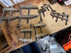 STARRETT #161E, 161C & 4 2" PARALLEL MACHINIST CLAMP Lot , 9PC - Picture 1 of 4