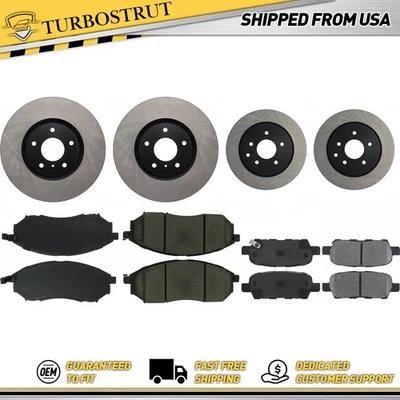 Kit de pastillas de freno delanteras y traseras OE para INFINITI EX35 2010-2012 3,5 L Foto 1 de 2