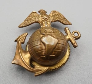 WWI Era 1920s USMC Marine Left Side Collar EGA Eagle Globe Anchor - Imagen 1 de 3