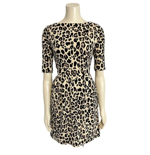 Abito donna KATE SPADE ghepardo leopardato PONTE vita taglia 00 indossato una volta