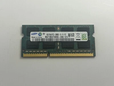 Samsung M471B5273DH0-CK0 2Rx8 4GB (1x4GB) PC3-12800S Laptop RAM - Image 1 of 2