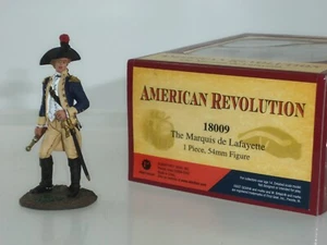 BRITEN 18009 FRANZÖSISCHER MILITÄROFFIZIER MARQUIS DE LAFAYETTE METALLFIGUR - Bild 1 von 2