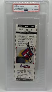 Chipper Jones AUTO 1997 Ticket Stub BRAVES GAME SIGNED PSA DNA MINT 9 Grade - Picture 1 of 3