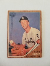 WAYNE CAUSEY ROOKIE 1962 TOPPS BASEBALL CARD # 496 KANSAS CITY ATHLETICS