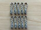 Set of 10, Survival Paracord Zipper Pulls Snake Wave - Gray Scale