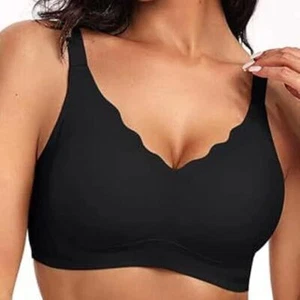 Gummy Push Up Bra,Seamless Scalloped Push-up Bra UK~ - Picture 1 of 10