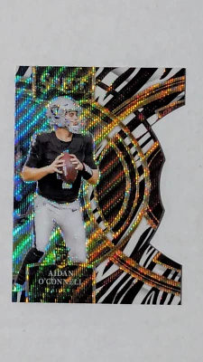 2023 Panini Select - Premier Level Aidan O'Connell #163 Zebra Prizm Die-Cut (RC) - Image 1 of 4