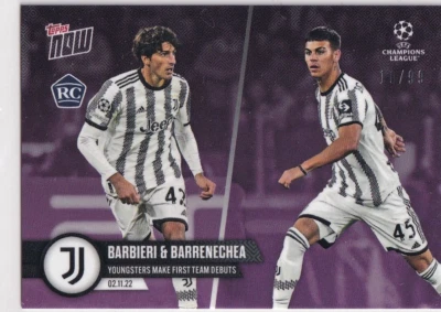 Topps Now 2022 Champions League 66 Barbieri & Barrenechea Purple 20/99 SSP - Image 1 of 2