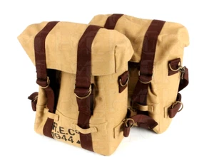 PANNIER SET, Tan, (Pair) CANVAS - Picture 1 of 2
