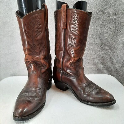 Vintage Red Wing Pecos Cowboy Western Brown Leather Boots USA Mens 8.5D - Image 1 of 4