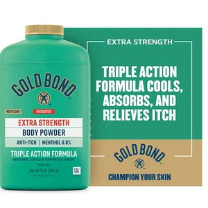 Gold Bond Medicated Extra Strength Body Powder Triple Action Relief 10 Oz 6 Pack - Picture 1 of 5