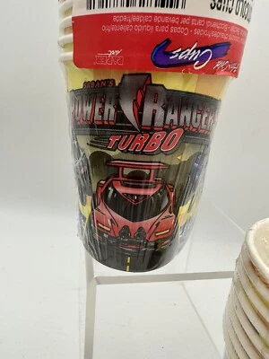 Tazas de fiesta de papel turbo Saban Power Rangers 1997 vintage 16 Foto 1 de 4